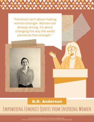 Feminism isn't about making women stronger. ―G.D. Anderson