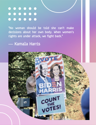 No woman should be told she can't make decisions about her own body. When women's rights are under attack, we fight back. ― Kamala Harris