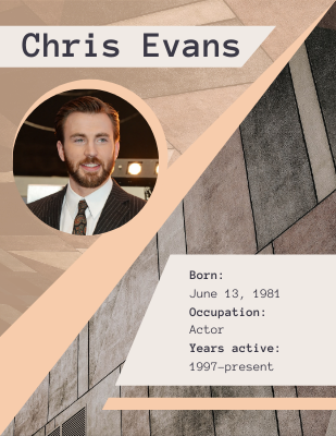 Chris Evans Biography