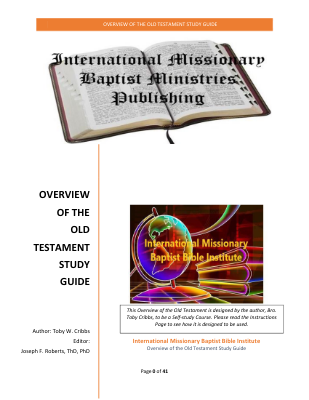 Overview of the Old Testament Study Guide