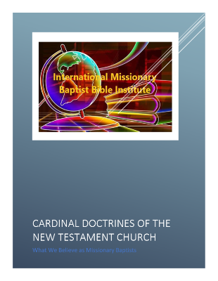 Cardinal Doctrines of the New Testament Church