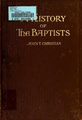 A History of the Baptists by Christian